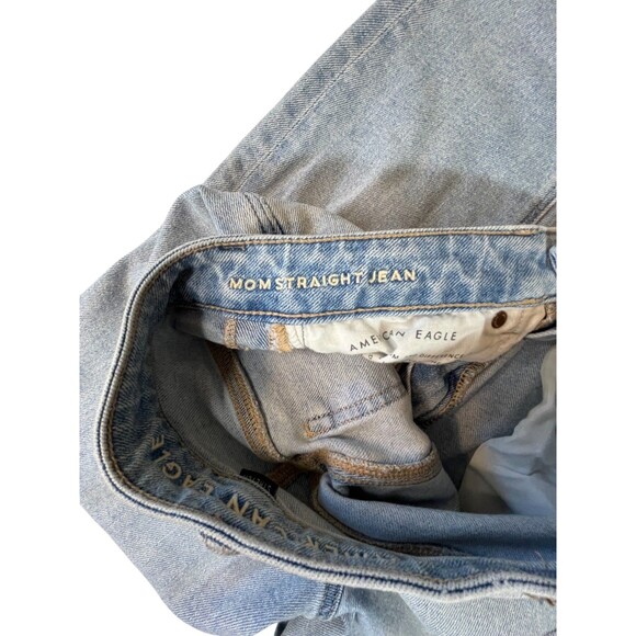 American Eagle Jeans Women 2 High Rise Distressed Mom Straight Stretch (W26 L25) - Picture 14 of 14